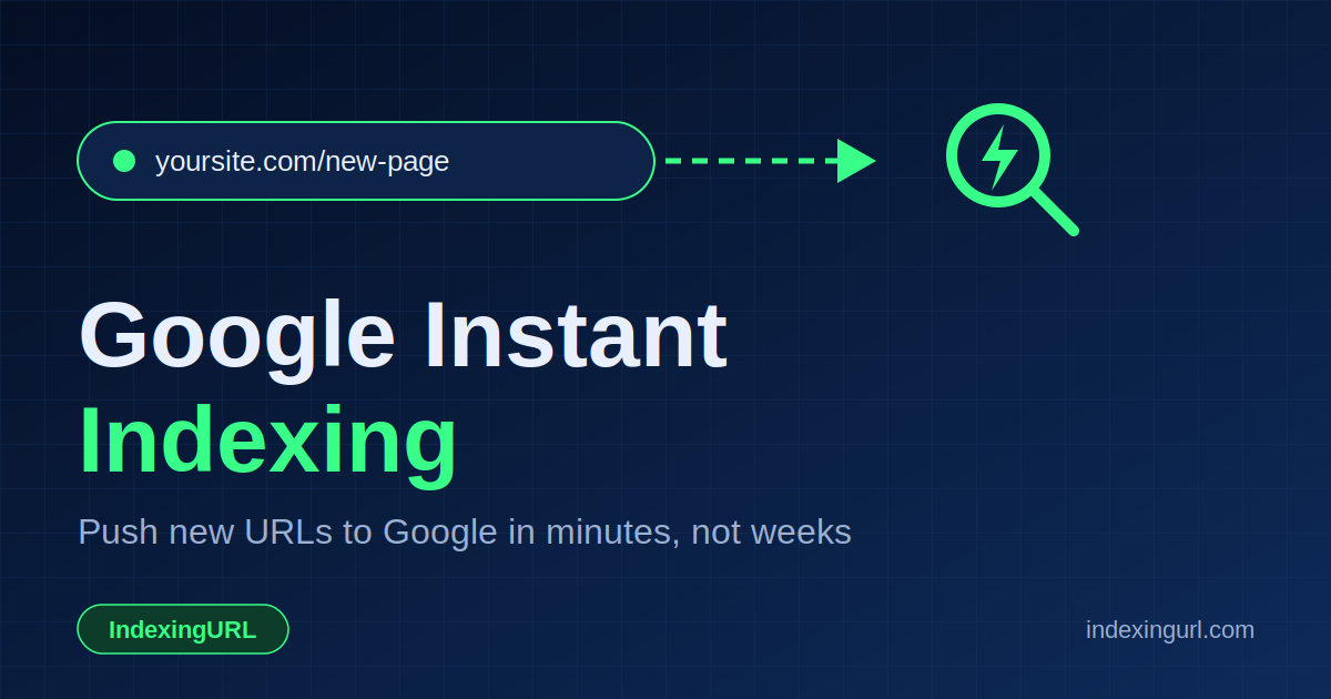 IndexingURL Offers Google Instant Indexing From $3